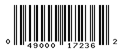 UPC barcode number 049000172362