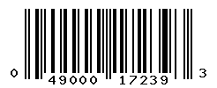 UPC barcode number 049000172393