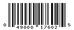 UPC barcode number 049000176025