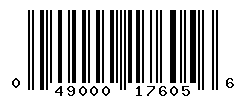 UPC barcode number 049000176056