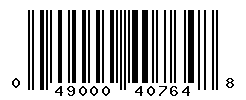 UPC barcode number 049000407648