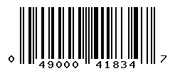 UPC barcode number 049000418347