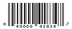 UPC 049000418347 barcode image