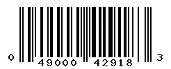 UPC barcode 049000429183