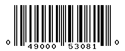 UPC barcode number 049000530810