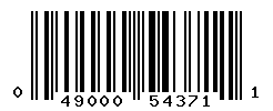 UPC barcode number 049000543711