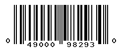UPC barcode number 049000982930