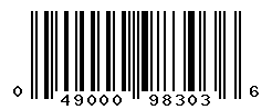 UPC barcode number 049000983036