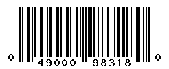 UPC barcode number 049000983180