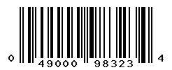 UPC barcode number 049000983234