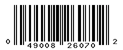 UPC barcode 049008260702