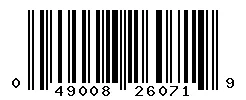 UPC barcode 049008260719