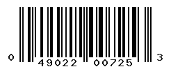 UPC barcode number 049022007253