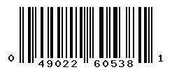 UPC barcode number 049022605381