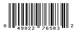 UPC barcode number 049022765832