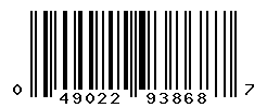 UPC barcode number 049022938687