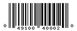 UPC barcode number 049100400020