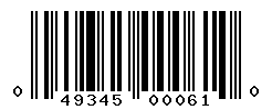 upc 049345000610 barcode image