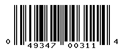 UPC barcode number 049347003114