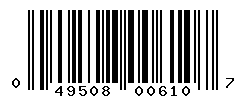 UPC barcode number 049508006107