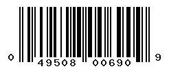 UPC barcode number 049508006909