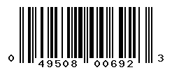 UPC barcode number 049508006923