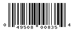 UPC barcode number 049508008354