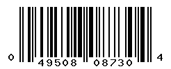 UPC barcode number 049508087304