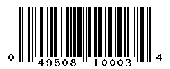 UPC barcode number 049508100034