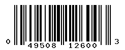 UPC barcode number 049508126003