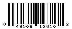 UPC barcode number 049508126102