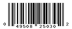 UPC barcode number 049508250302