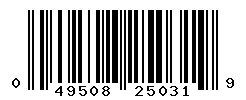 UPC barcode number 049508250319