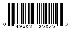 UPC barcode number 049508250753