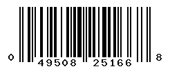 UPC barcode number 049508251668