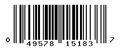 UPC barcode number 049578151837