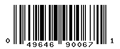 UPC barcode number 049646900671