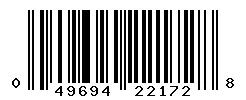 UPC barcode 049694221728