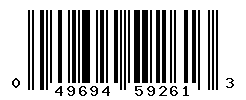 UPC barcode number 049694592613