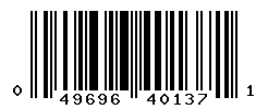 UPC barcode number 049696401371
