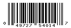 UPC barcode number 049727540147