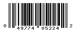 UPC barcode number 049774052242