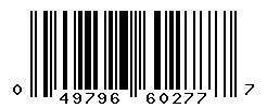 UPC barcode number 049796602777