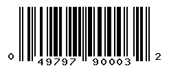 UPC barcode number 049797900032