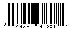 UPC barcode number 049797910017