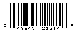 UPC barcode 049845212148