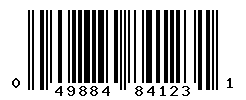 UPC barcode number 049884841231