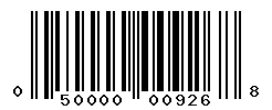 UPC barcode number 050000009268