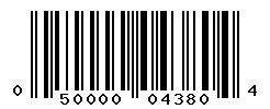 UPC barcode number 050000043804