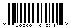 UPC barcode number 050000080335